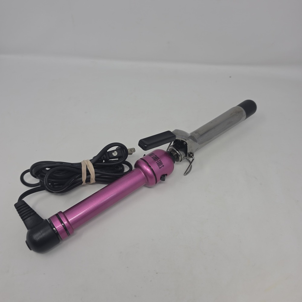 Hot Shot Tools S510326 Pink Titanium 1" Curling Iron - Clean Tested Works Good